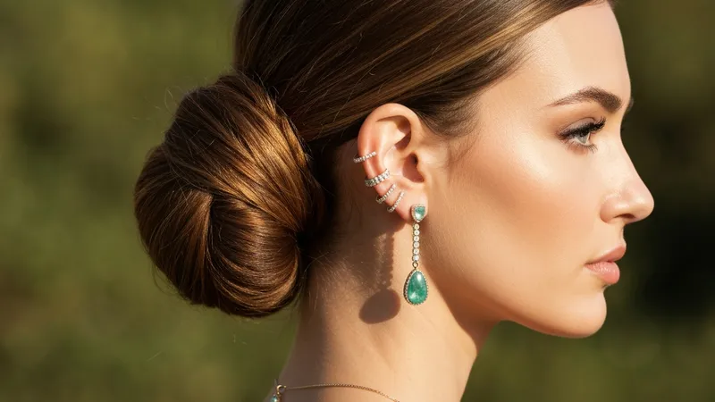 Mix & Match avec des boucles d'oreilles émeraude